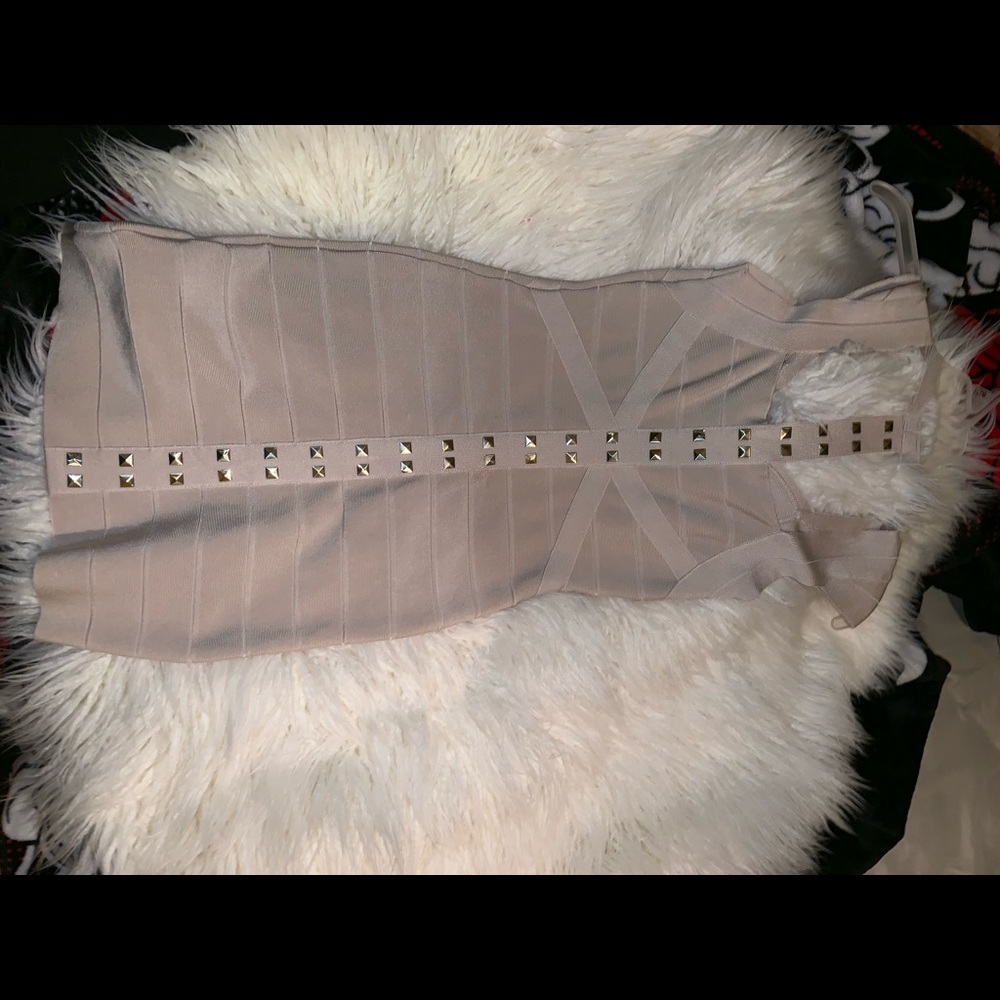 Bebe Nude Bandage Dress